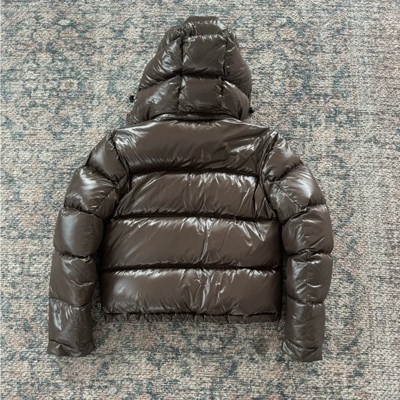 Aritzia The Super Puff™ Shorty - Hi-Gloss in Rich Mocha Brown XXS - Picture 7 of 9